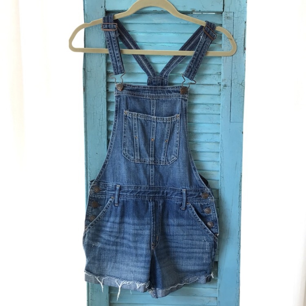 Denim Overall Shorts